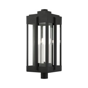 Lexington 4-Light Outdoor Post Top Lantern in Black
