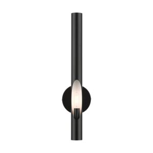 Acra 1-Light Wall Sconce in Shiny Black