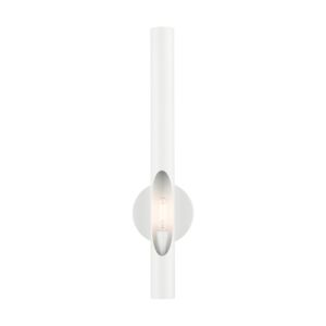 Acra 1-Light Wall Sconce in Shiny White