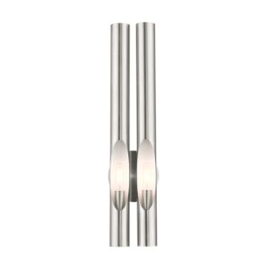 Acra 2-Light Wall Sconce in Brushed Nickel