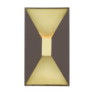Lexford 2-Light Wall Sconce in Bronze w with Satin Brasss