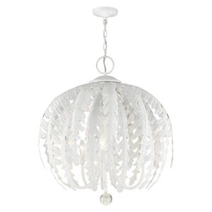 Acanthus 5-Light Chandelier in Antique White