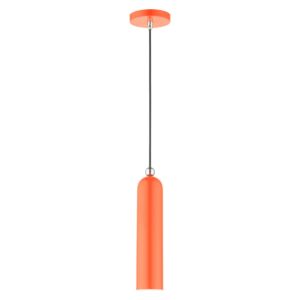 Ardmore 1-Light Pendant in Shiny Orange w with Polished Chromes
