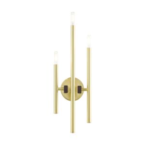 Denmark 3-Light Wall Sconce in Satin Brass w with Bronzes