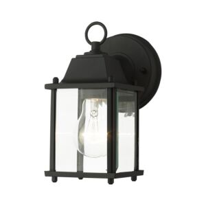 Hamilton 1-Light Outdoor Wall Lantern in Textured Black