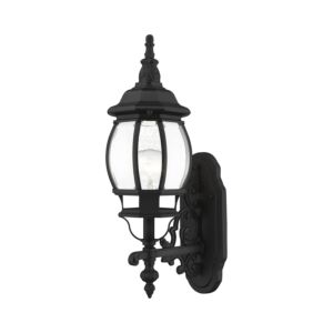 Frontenac 1-Light Outdoor Wall Lantern in Textured Black