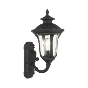 Oxford 1-Light Outdoor Wall Lantern in Textured Black