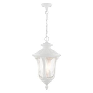 Oxford 3-Light Outdoor Pendant in Textured White