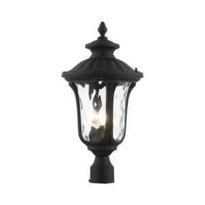 Oxford 3-Light Outdoor Post Top Lantern in Textured Black