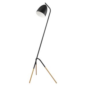 Westlinton 1-Light Floor Lamp in Black with Gold