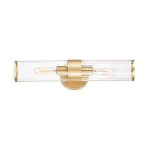 Crosby 2-Light Wall Sconce in Satin Brass