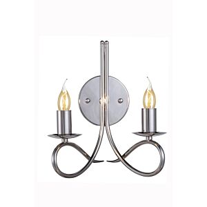 Lyndon 2-Light Wall Sconce in Polished Nickel