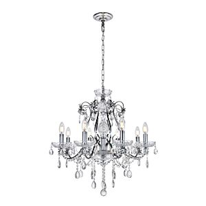 Voltaire 8-Light Chandelier in Chrome