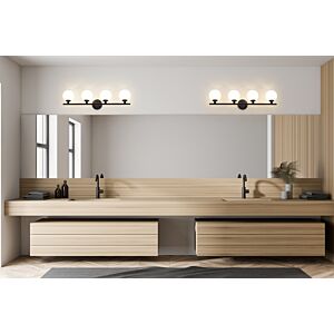 Neoma 4-Light Bathroom Vanity Light in Matte Black
