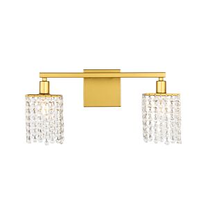 Phineas 2-Light Wall Sconce in Brass