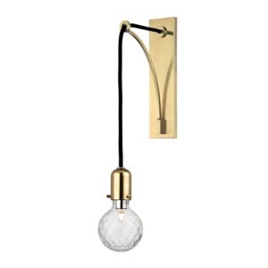 Hudson Valley Marlow 17 Inch Wall Sconce in Aged Brass
