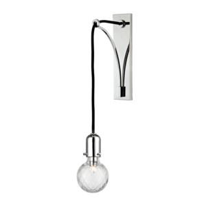 Hudson Valley Marlow 17 Inch Wall Sconce in Polished Nickel