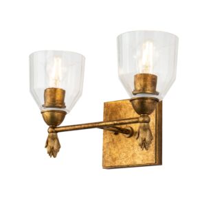 Felice 2-Light Bathroom Vanity Light in Gold