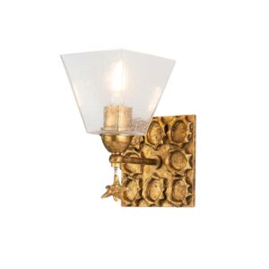 Star 1-Light Wall Sconce in Gold Leaf