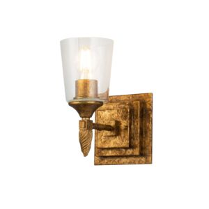 Vetiver 1-Light Wall Sconce in Gold Leaf