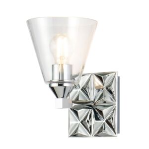 Alpha 1-Light Wall Sconce in Polished Chrome