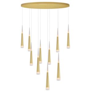 CWI Lighting Andes LED Multi Light Pendant with Satin Gold Finish