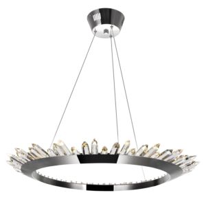 CWI Lighting Arctic Queen LED Up Chandelier with Polished Nickel Finish