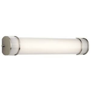 1-Light LED Linear Bathroom Vanity Light in Brushed Nickel
