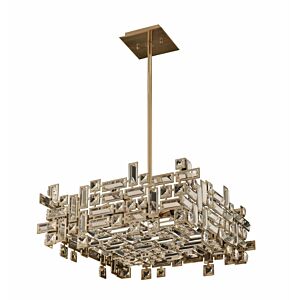 Vermeer 8-Light 21" Square Pendant in Brushed Champagne Gold