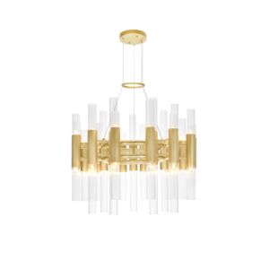 CWI Lighting Orgue 42 Light Chandelier with Satin Gold Finish