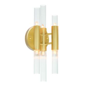 CWI Lighting Orgue 6 Light Sconce with Satin Gold Finish