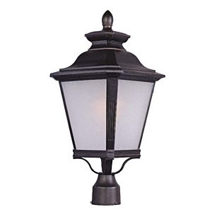 Maxim Lighting Knoxville 23 Inch Outdoor Frosted Seedy Post Lantern in Bronze