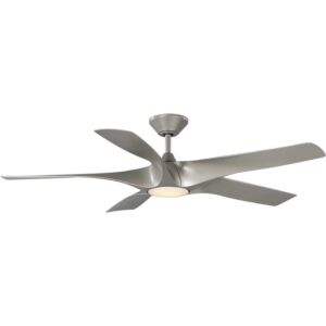 Vernal 1-Light 60" Outdoor Ceiling Fan in Painted Nickel