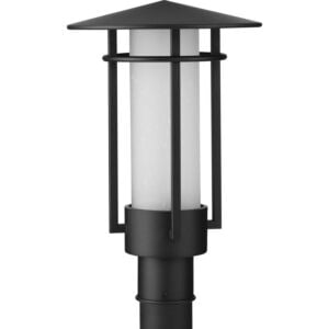Exton 1-Light Post Lantern in Textured Black