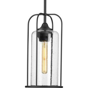 Watch Hill 1-Light Hanging Lantern in Textured Black
