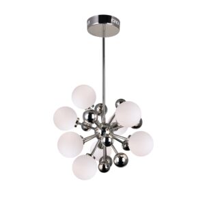 CWI Lighting Element 8 Light Chandelier with Polished Nickel Finish