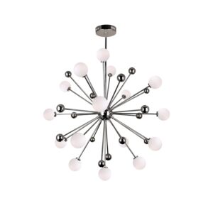 CWI Lighting Element 17 Light Chandelier with Polished Nickel Finish