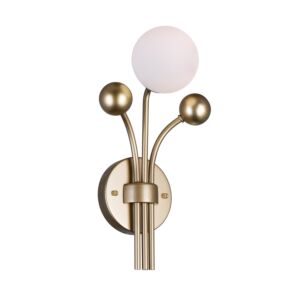 CWI Element 1 Light Wall Light With Sun Gold Finish