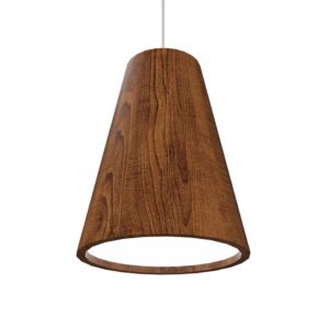 Conical 1-Light Pendant in Imbuia