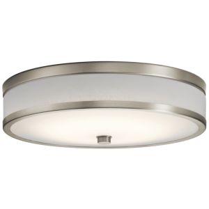 Kichler Pira LED 15 Inch Flush Mount Round Ceiling Light in Brushed Nickel
