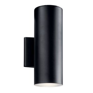 2-Light LED Outdoor Wall Mount in Textured Black