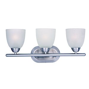 Maxim Lighting Axis 21 Inch 3 Light Frosted Bathroom Vanity Light in Polished Chrome