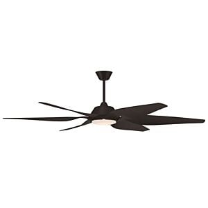 Zoom 1-Light 66" Outdoor Ceiling Fan in Flat Black