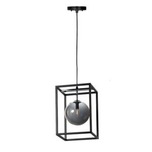  Fluid Pendant Light in Black and Polished Chrome