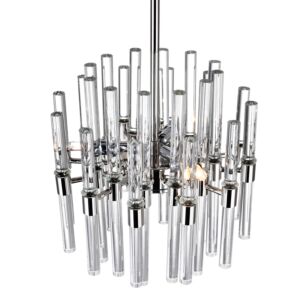 CWI Lighting Miroir 3 Light Mini Chandelier with Polished Nickel Finish