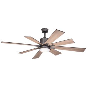 Crawford 1-Light 60" Outdoor Ceiling Fan in Dark Nickel