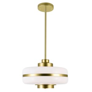 CWI Lighting Elementary 1 Light Down Pendant with Pearl Gold Finish