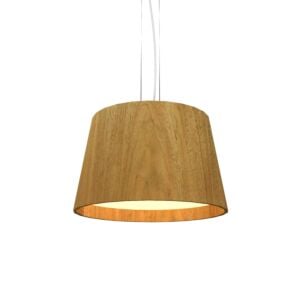 Conical LED Pendant in Louro Freijo