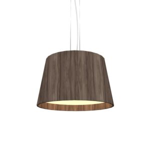 Conical LED Pendant in American Walnut