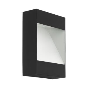 Manfria 1-Light LED Outdoor Wall Mount in Black & White